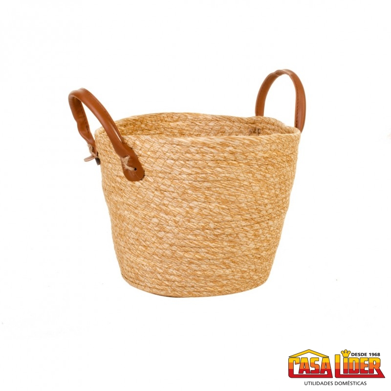 Cesto de Fibra Natural Com Ala 24x18cm - Paramount